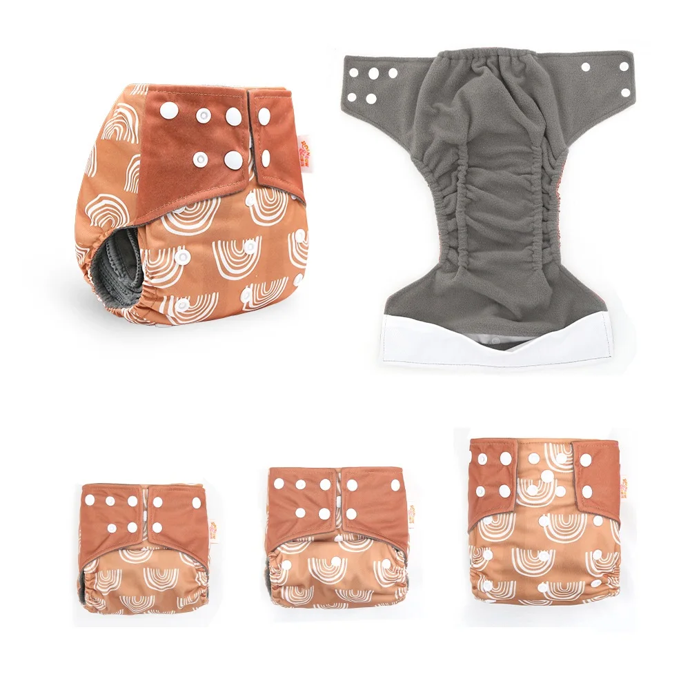 Latest New Design Baby Reusable Washable Pocket Cloth Diapers Nappy With Insert For Newborn Baby