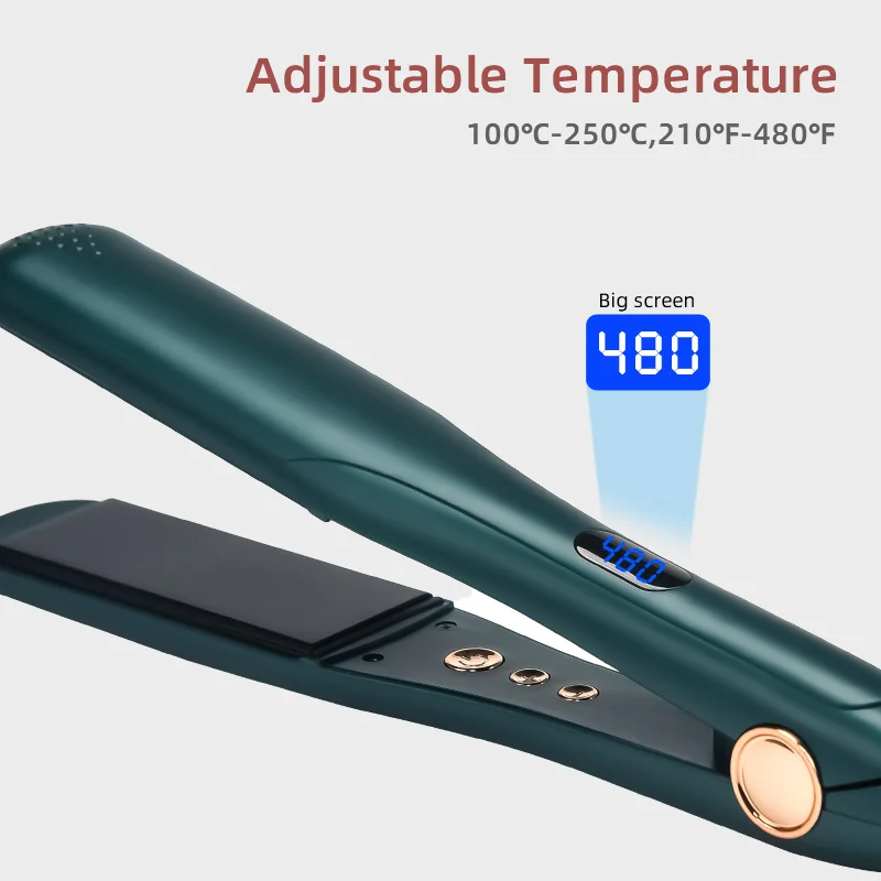 Wholesale MCH Heat 480 degree Titanium Curling Salon Portable Hair Straightener With LED Digital Display Household Flat iron
