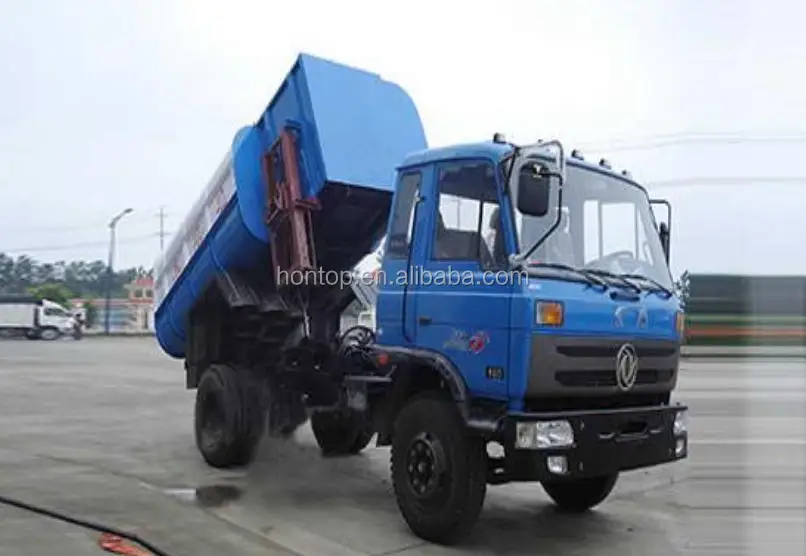 Euro 3 self loading trash bin collection garbage dump truck