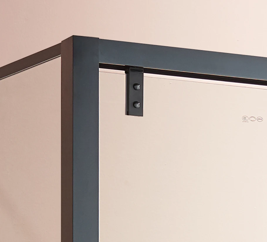 Durable and strong stainless steel frame tempered glass sliding shower room