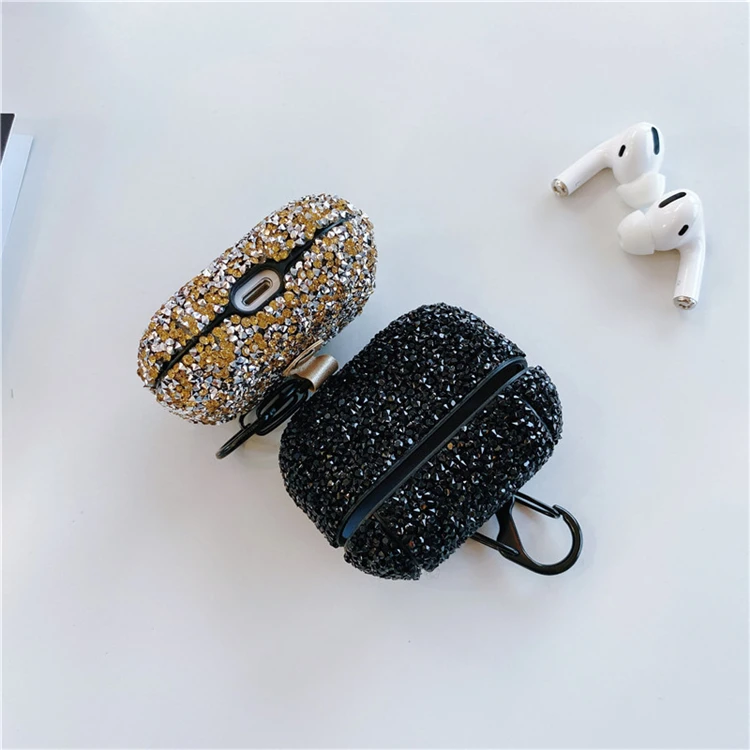 Цветной Алмазный защитный чехол для airpods pro коробка хранения наушников жесткий из поликарбоната с защитой