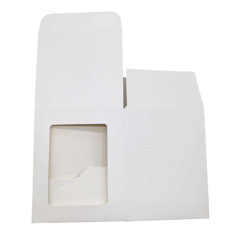 Custom Luxury White Paper Packing Embossing Scented Candle Boxes Packaging With Logo For Glass Perfume/Candles Jar