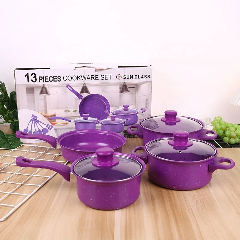 Лидер продаж на Amazon набор посуды purple13 лопатка ложка многокомпонентная кухонная посуда антипригарных железных сковородок