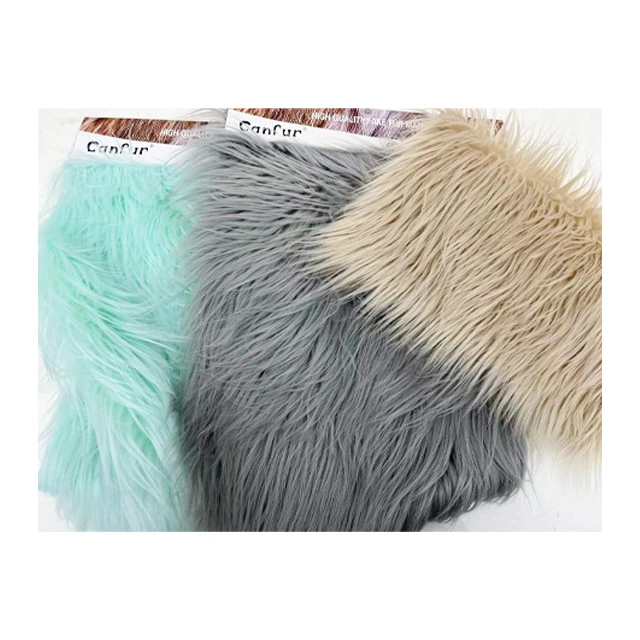 Chinese factory wholesale high quality printing plush/fake faux fur fabric/ artificial fur cheap long pile fur fabric
