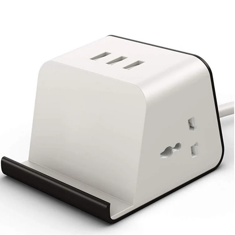 Быстрая доставка, маленькая дорожная настольная станция 2AC с 3 USB-портами, сетевой фильтр с беспроводным зарядным устройством