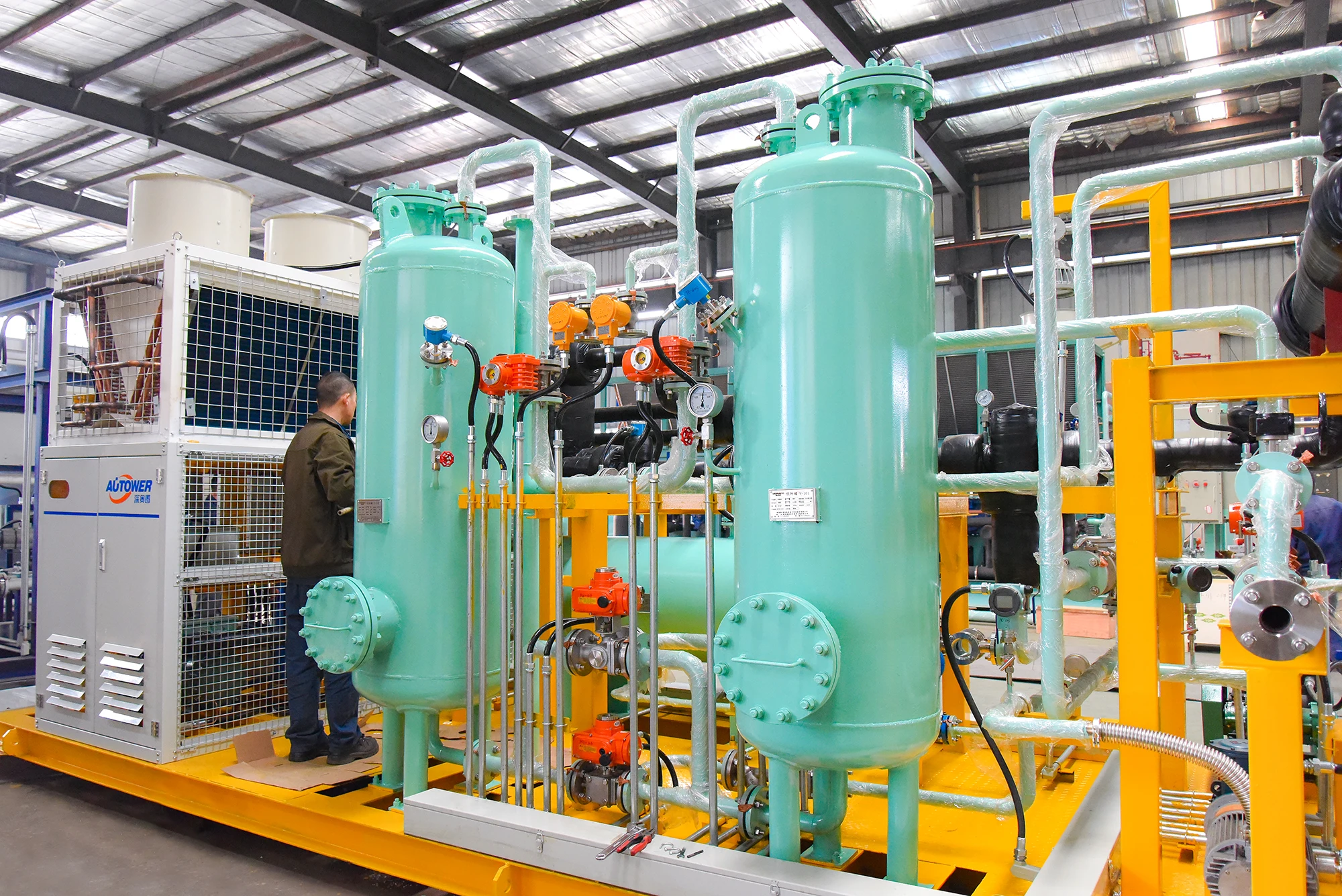 Explosion-proof VRU Oil Vapor Recovery System in oil depot with storage tank for oil gas chemical skid-mounted