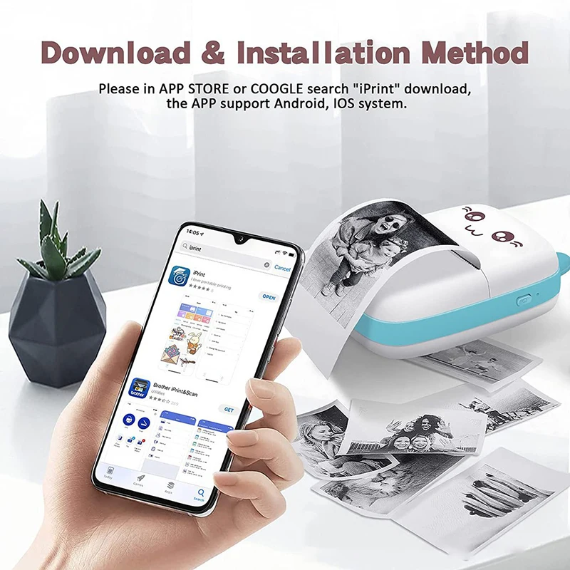 Label Small Portable Wireless Thermal Photo Bluetooth Printer Pocket Student Mini Wrong Question Label Quick Printing