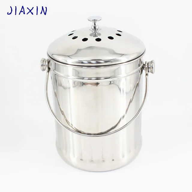 Hot sales 1.3 Gallon garden kitchen stainless steel compost pail