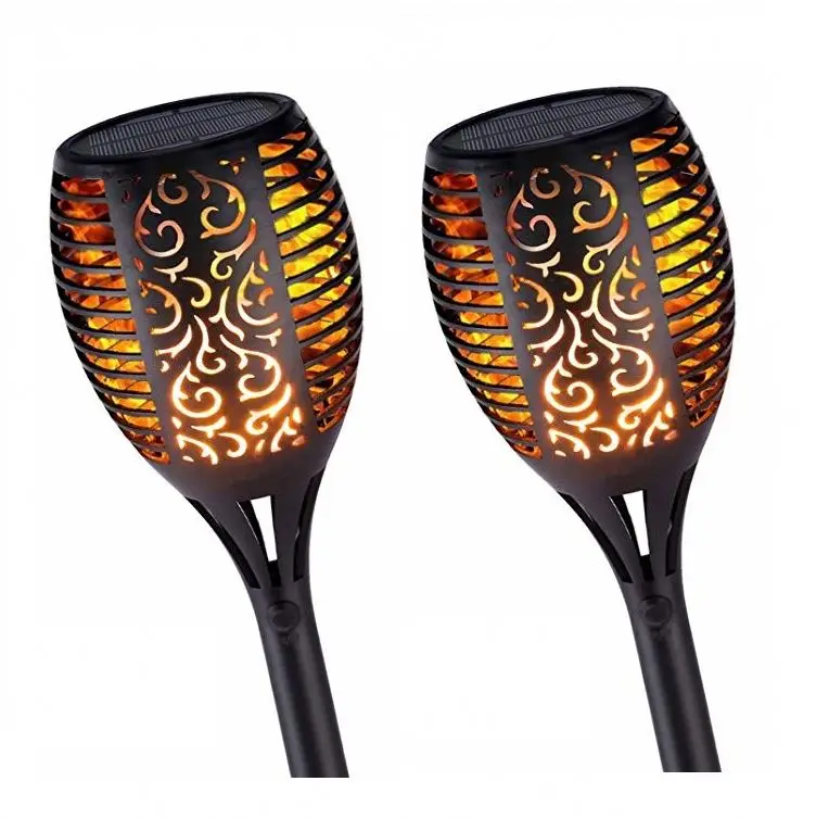 Ip65 96LED Induction Torch Solar Landscape Flame Lights Outdoor Waterproof Led Courtyard Solar Garden Lamp