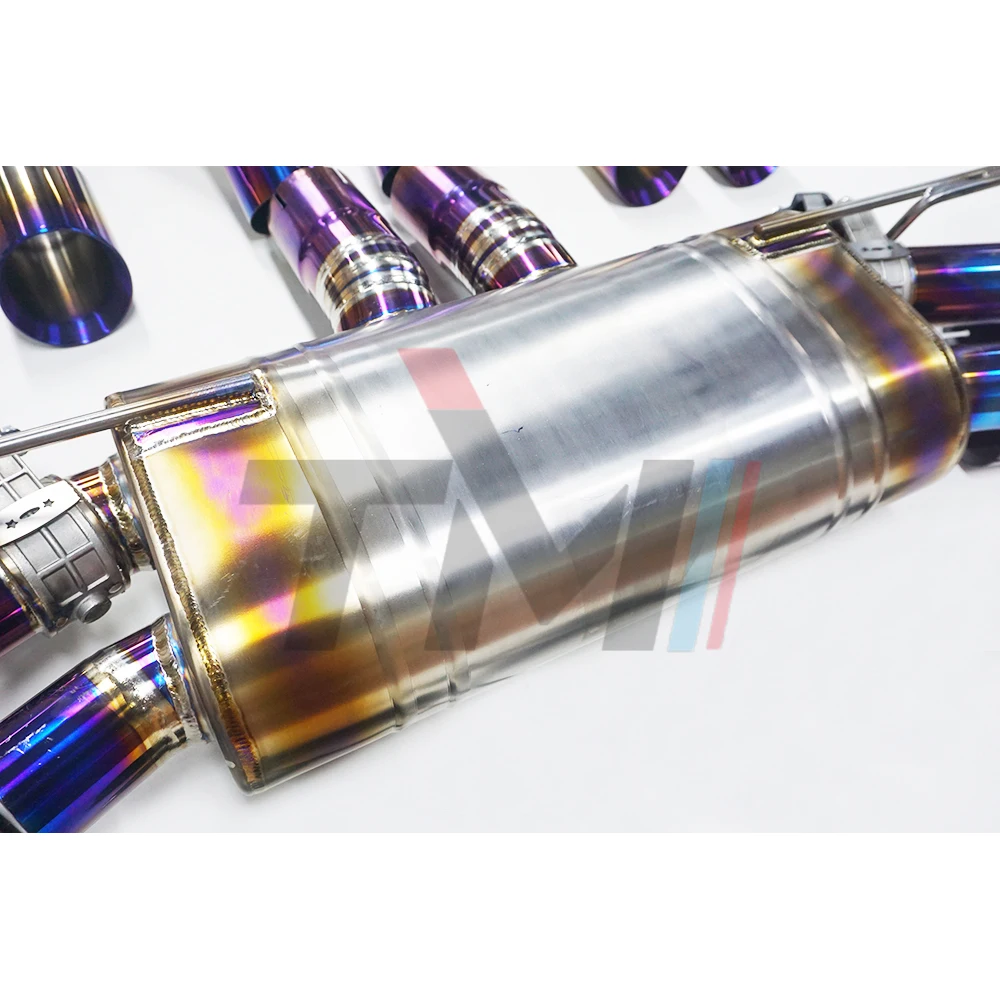 TM PERFORMANCE Titanium Exhaust System Catback for B M W X5M X6M F85 F86 4.4T S63 Engine 2014-2018 With Valve Muffle