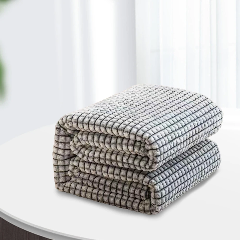 Hot Sale High-Quality Soft Back Printed Vertical Strip Yarn Dyed Flannel Blanket Pajamas Bathrobe Fleece Fabric