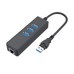 Portable Usb 3.0 Hub Ethernet Adapter For Laptop Pc Usb Lan Adapter Wired Usb 3.0 To Gigabit Ethernet Rj45 Lan