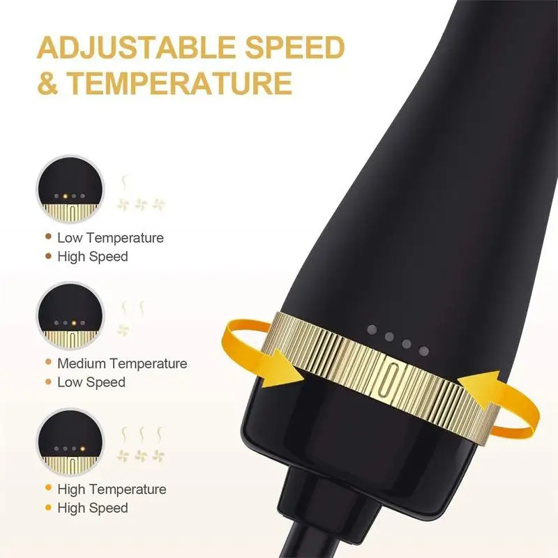 Multi-function hot air comb high power negative ion blowing comb explosive style 3 in 1 curly hair comb