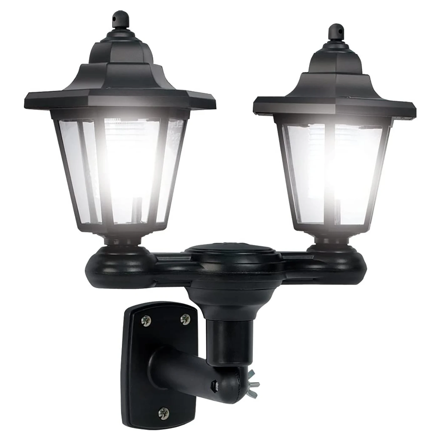 Double Head Solar LED Light Wall Mounted Post Lantern