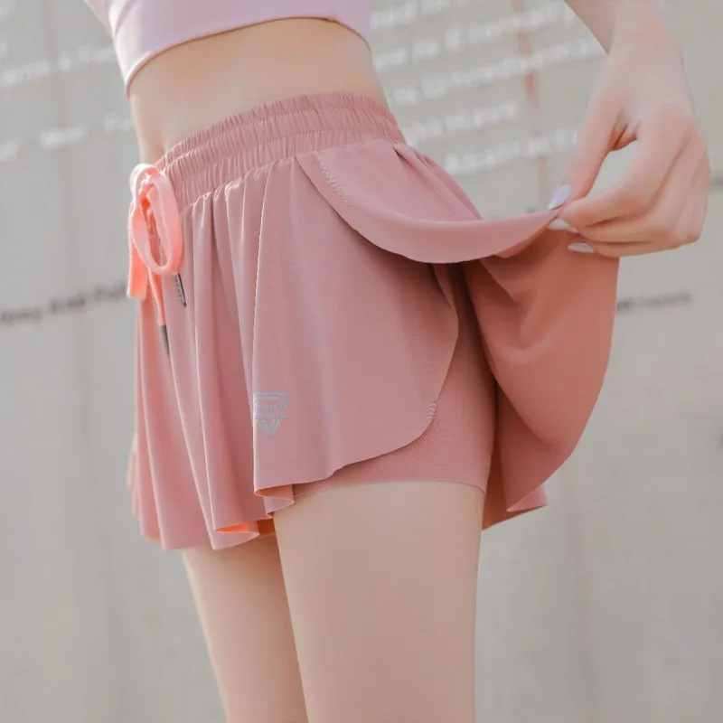 
High Quality Custom Girls Casual Double-deck Sports Skirt Women Textured Skort Shorts 