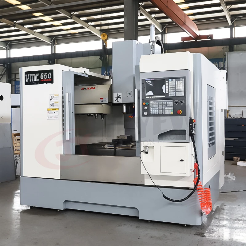 Single Spindle VMC 650 CNC Aluminium Milling Machine Center 3 Axis VMC GSK Fanuc Control System Automatic Motor Core Components