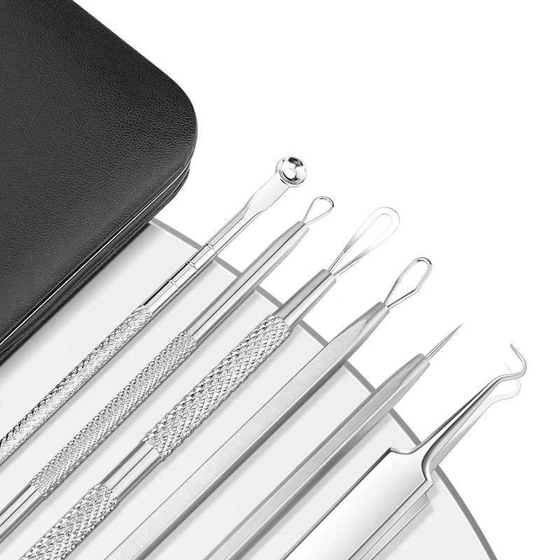 Professional Blackhead Remover Acne Needle Set Stainless Steel Pimples Popper Comedone Extractor Removal Tool for Nose Face Skin