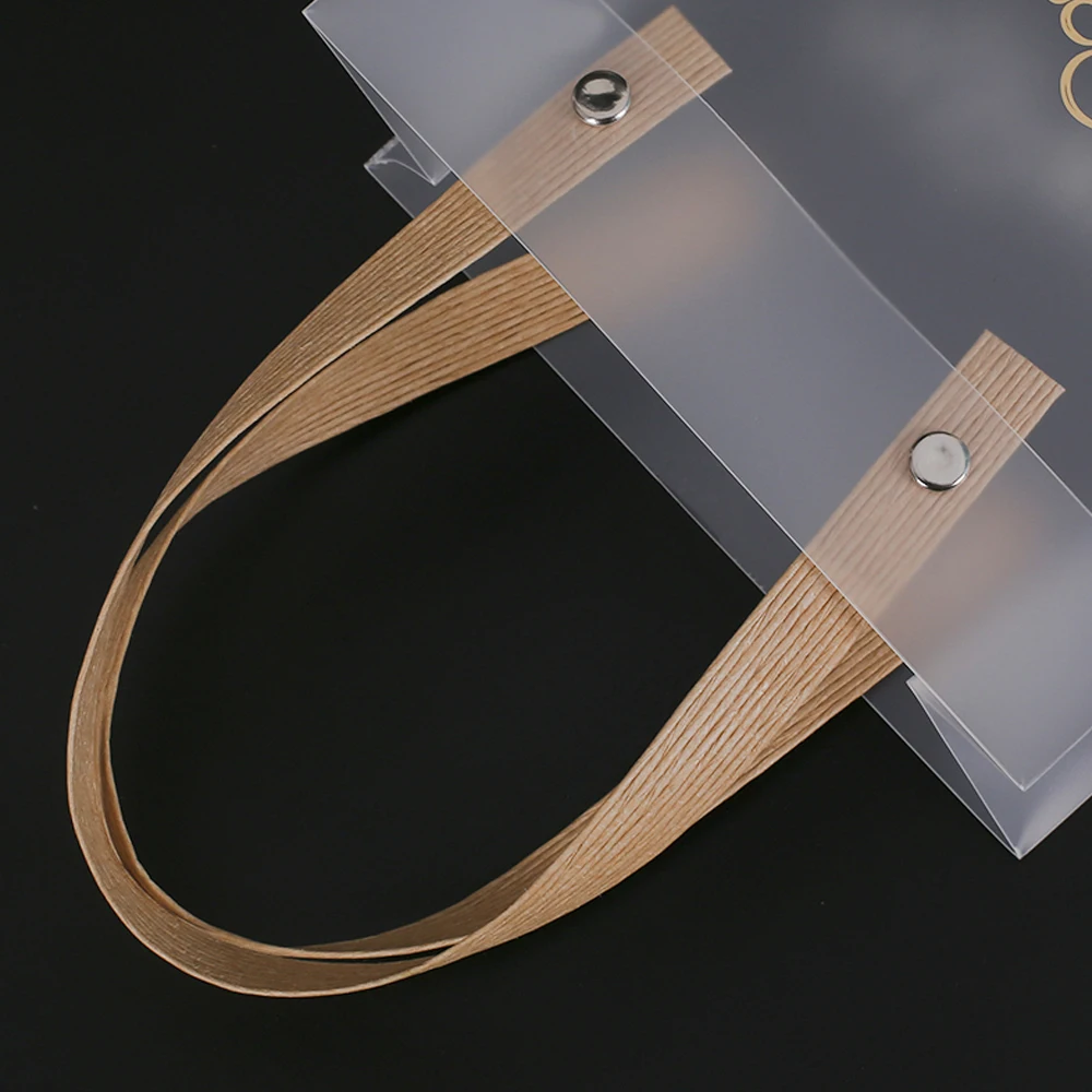 Frosted PP Bags Plastic Gift Bags With Handles Gift Wrapping Flower Package Bag Decor Supplies High-quality Translucent Tote