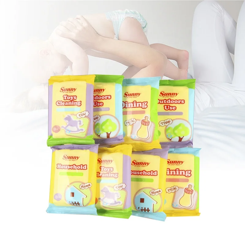 Wet Tissue Custom Organic Package Hand Factory Purewater Vietnam Biodegrad Babi Customized Sticker Push Clean Baby Wipes