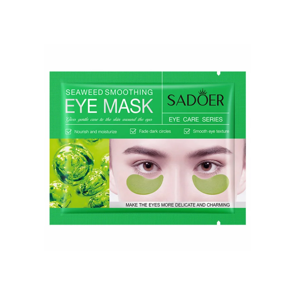 Oem Remove Dark Circle Seaweed Natural Collagen Vegan Sleep Eye Mask Gel Pads Hydrogel Removing Puffiness Under Eye Patches