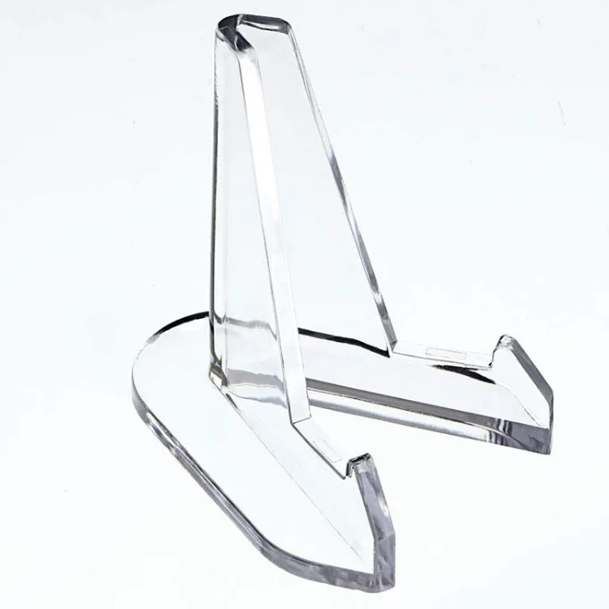 Customizable Plexiglass mobile phone stand Adjustable transparent acrylic easel plastic display stand