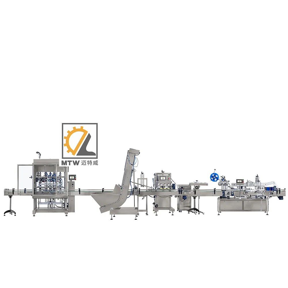 MTW full automatic 6 nozzles Bottle Filler And Capping Line Honey filling machine
