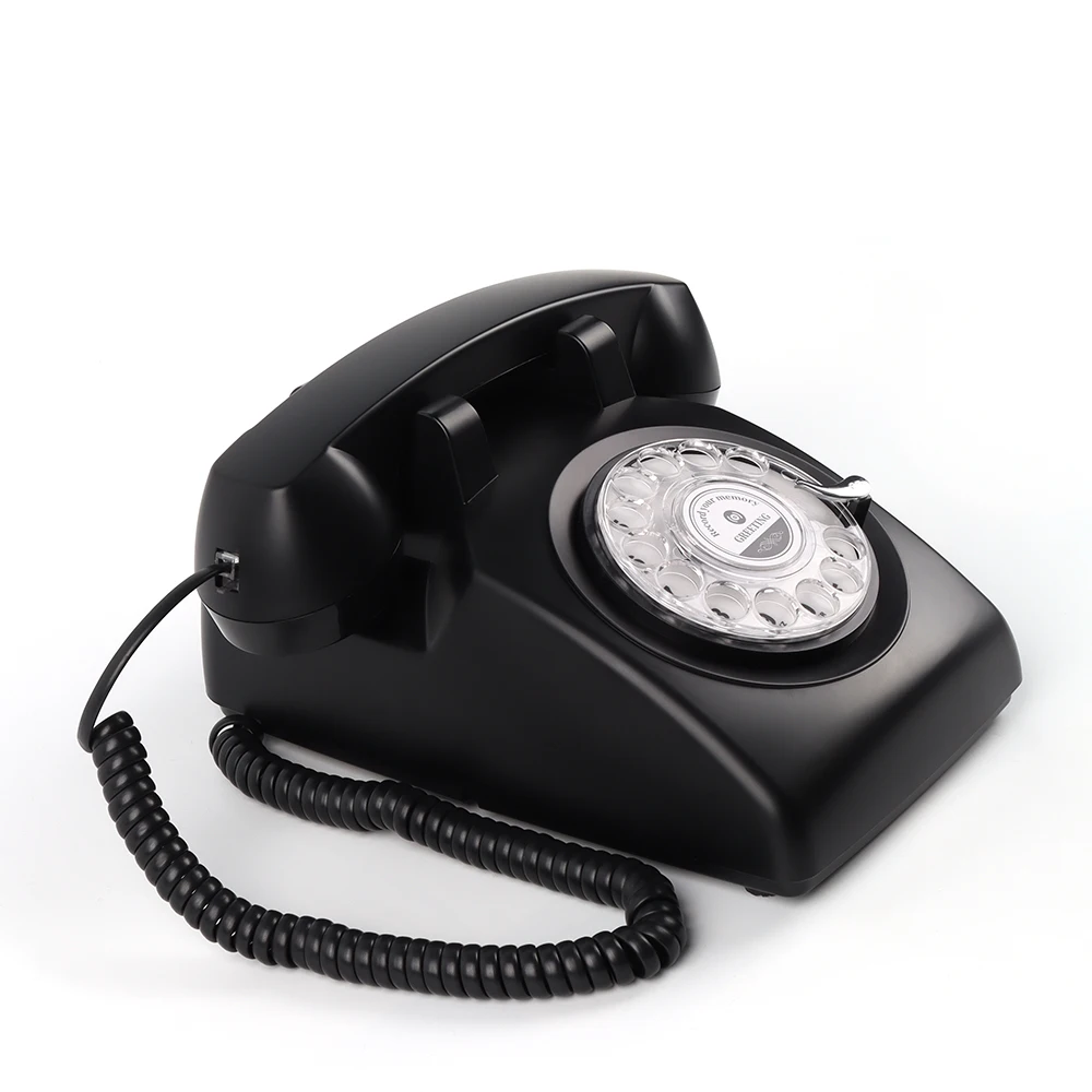 Customized Wedding Black White Red Blue Yellow Pink Orange Antique Rotary Telephone Audio Guestbook piece Audio Guest Book Phone