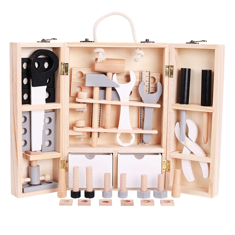 Wooden Toy Tool Wooden Child Toy Wholesale Educational Pretend Play Wooden Workbench wooden Toy