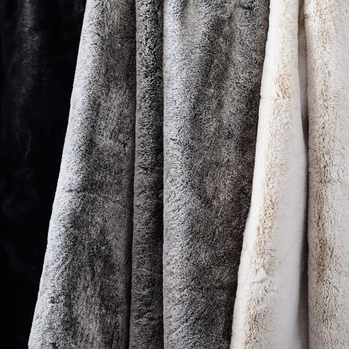 Super Soft Faux Fur Throw Blanket Luxury Warm Washable  Decorative Blanket Throw for Sofa