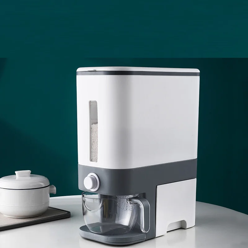 Moisture Proof Household Cereal Dispenser Bucket Rice Dispenser Large Grain Container Storage with Lid