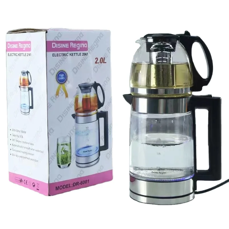 DISINE REGINA Household Appliances Kitchen Letter kettle high borosilicate glass electric kettle can quickly boil water.