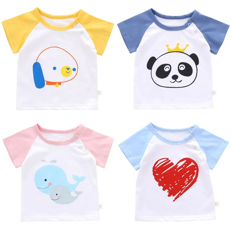 
hot sale customize high quality design your own baby and infant soft cotton printed tee shirt 