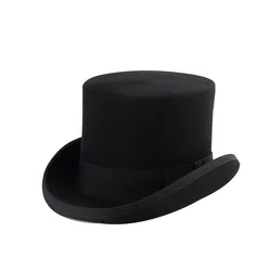 High Quality Wholesale Wool Felt Hat Black Fedora Hats for men