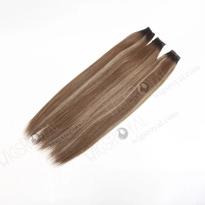 Wholesale Incredibly Thin Seamless Human Hair Extensions High Quality Cuticle Aligned European Virgin Remy Hair Genius Weft
