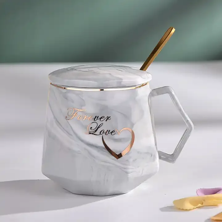 Custom wedding Souvenir Bridesmaid Couple valentine gift box set Couple marble Mug luxury birthday gift