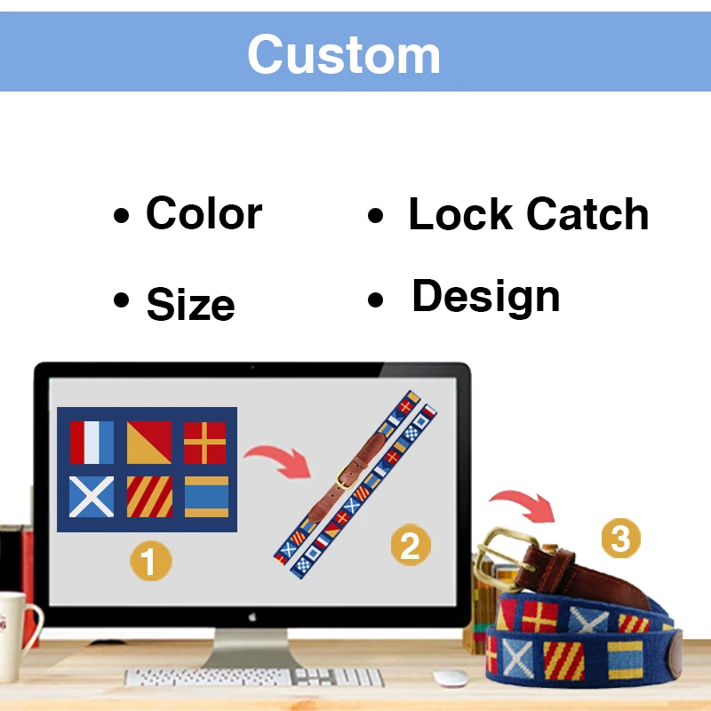 SNB005 Hot Selling Unique Design Fashion Cowhide Leather Needlepoint Belt Customize Embroidery Belts Needlepoint for lover