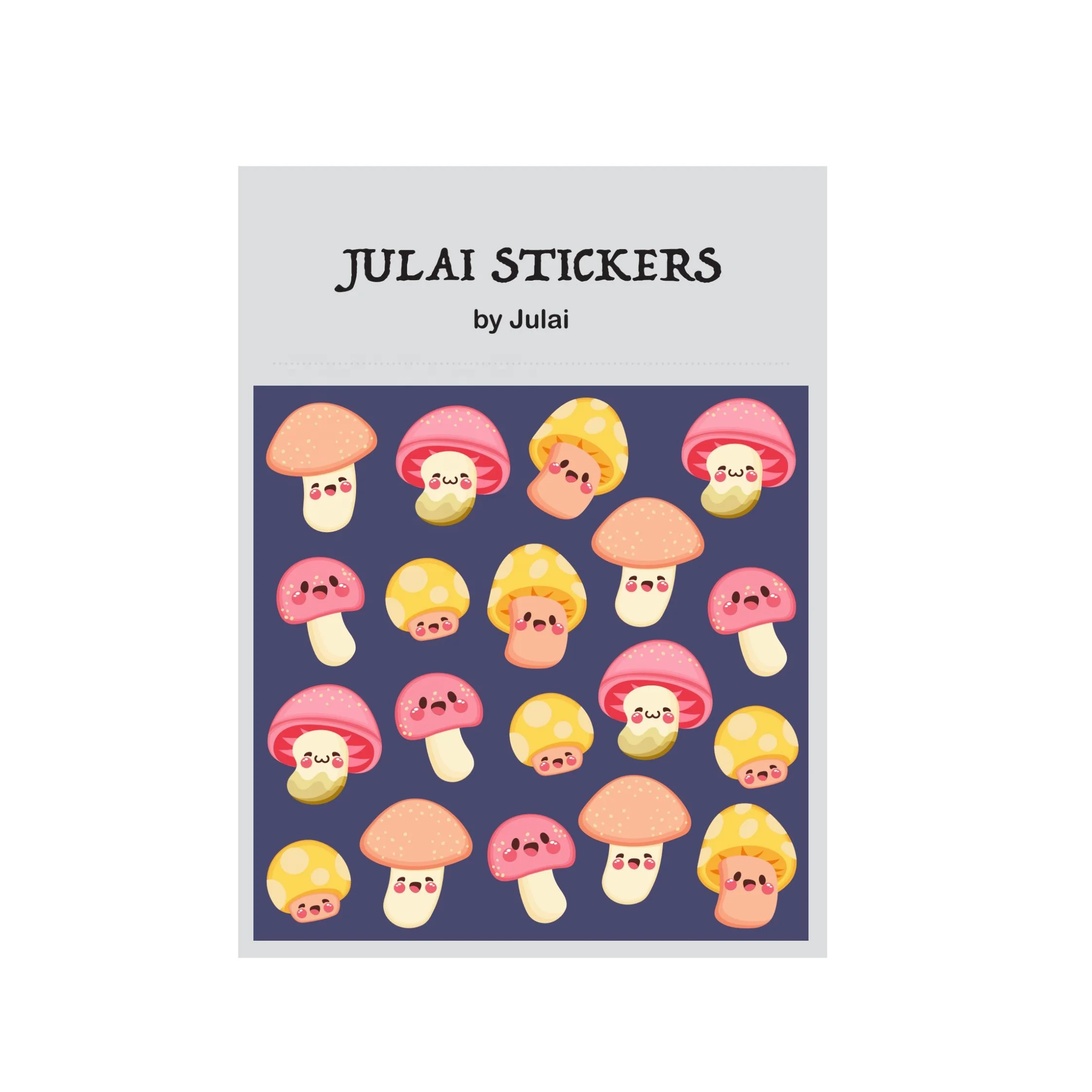 1041 Mushroom Cute sticker sheet for notebook journal scrapbook planner calendar album kawaii kiss cut decorative sticker