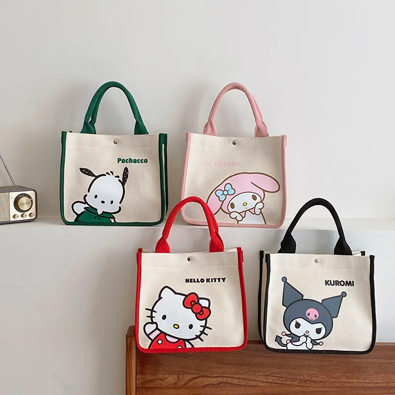 MM My Melody Shoulder Bag melody Fashion canvas tote bag Cinnamoroll large capacity Mommy bag