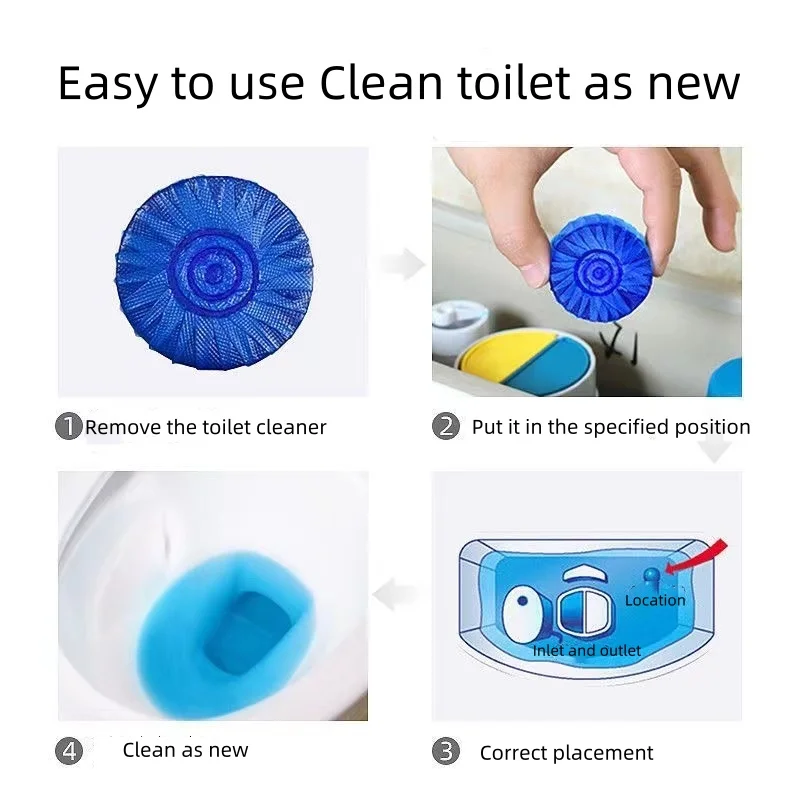 High Quality Decontamination Toilet Cleaner Deodorization Bacteriostasis Toilet Cleaning Tablet Blue Block