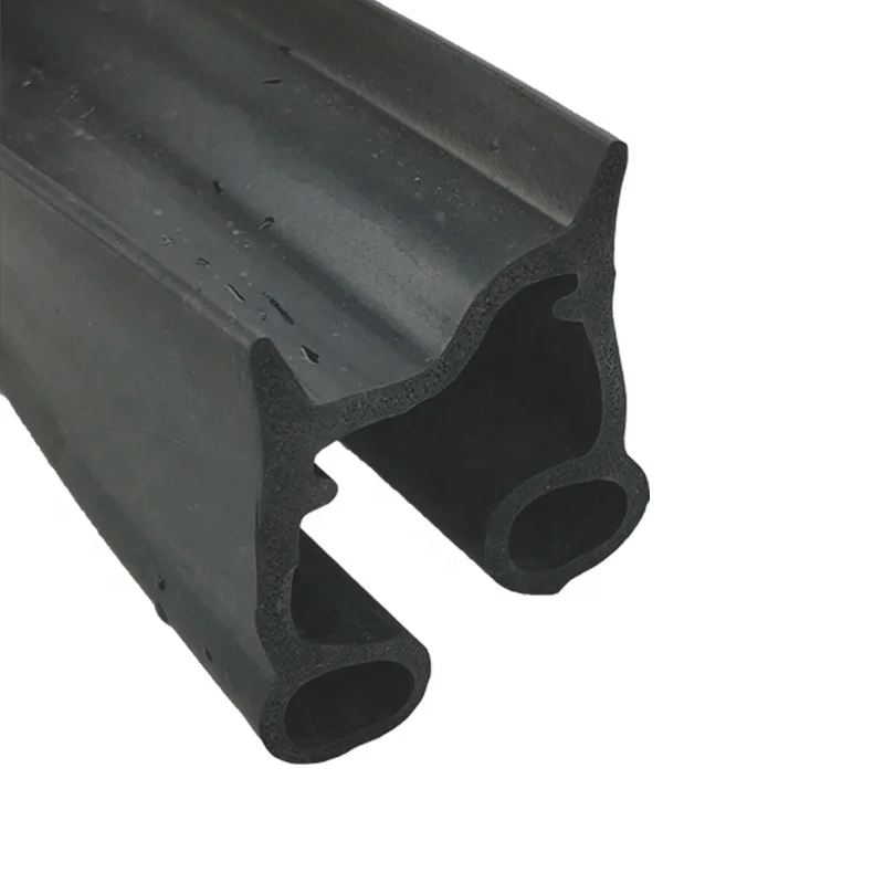 EPDM Forming Double hole Door Gaskets Door Rubber Gasket Sealing Strip for Cold Room Sliding Door