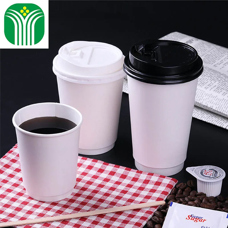 custom logo printed double wall coffee carton paper cups