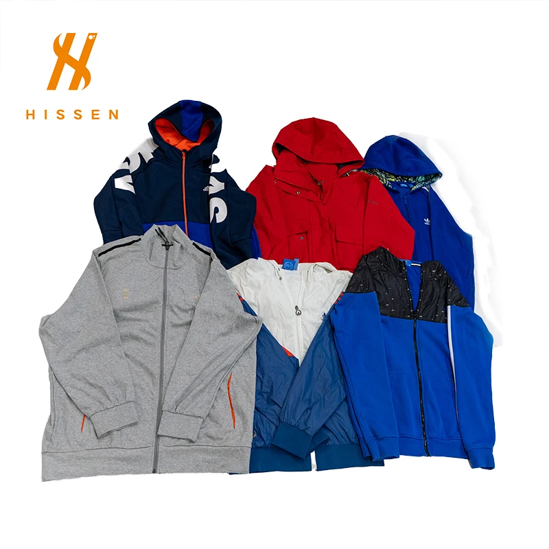 Second Hand Windbreaker Jackets Bale Used Leather Jacket and Hoodies Branded for Men