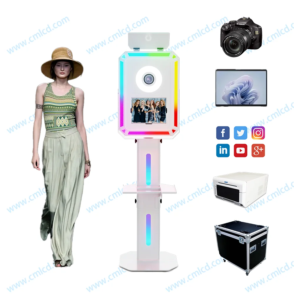 Manufacturer LED Light Surface Pro wedding photo booth ring light open air photobooth Portable for rent Photo Booth
