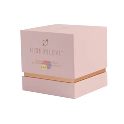 private label luxury rigid cardboard packaging scented candle glass jar with lid and gift box with eva insert