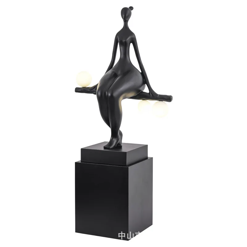 New Arrival standing lamps Living Room Corner Minimalist Resin Sculpture humanoid tall floor lamp