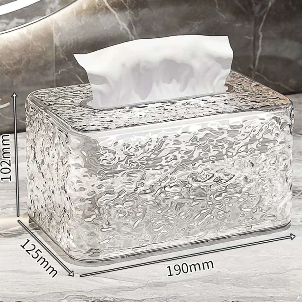 High Quality Home Accessories Plastic Rectangle Office  Desktop Living Room Napkin Holder Tissue Box
