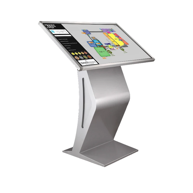 Horizontal Interactive Touch Screen Monitor Kiosk Floor Stand LCD Digital Touch Screen Kiosk