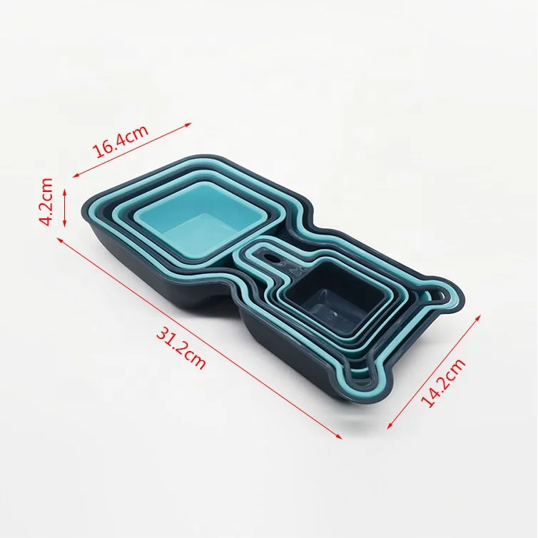 kingforce 10 pieces modular plastic food tray serving set outdoor cooking fast food trays