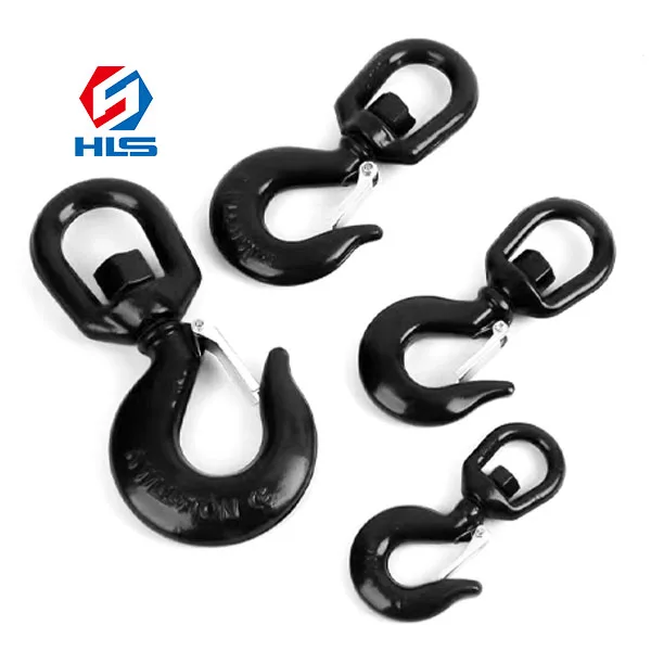 Eye  Rigging Hardware S322 Drop Forged Chain Swivel Hoist Hook Swivel Lifting Hook 5 Ton Lifting Swivel Hooks