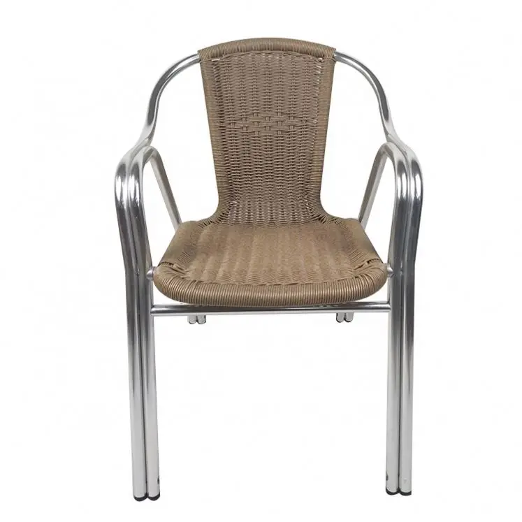 Chair Round Hotel Beach Aluminum Cafe Patio Modern Brown Outdoor Wicker Chairs